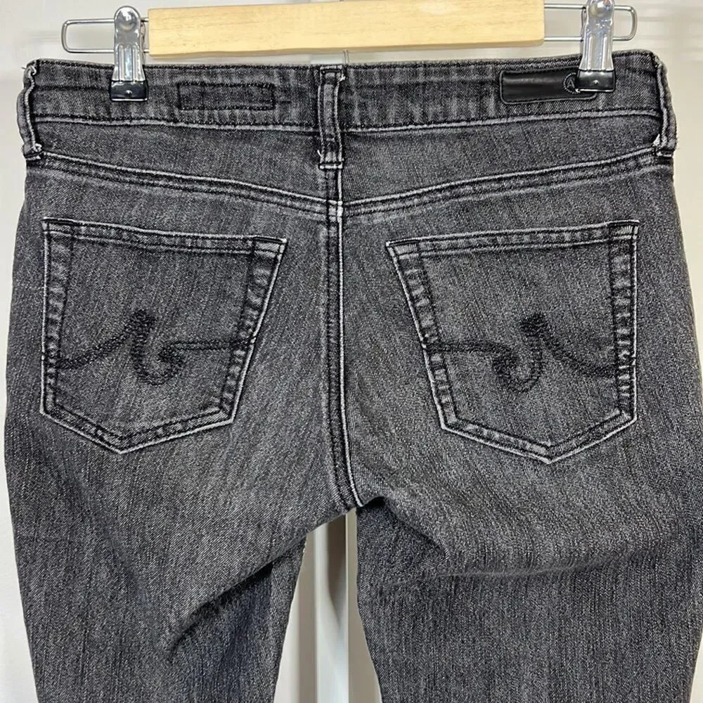 AG Women’s The Jegging Super Skinny Fit Cropped Denim Jeans Black Size 27